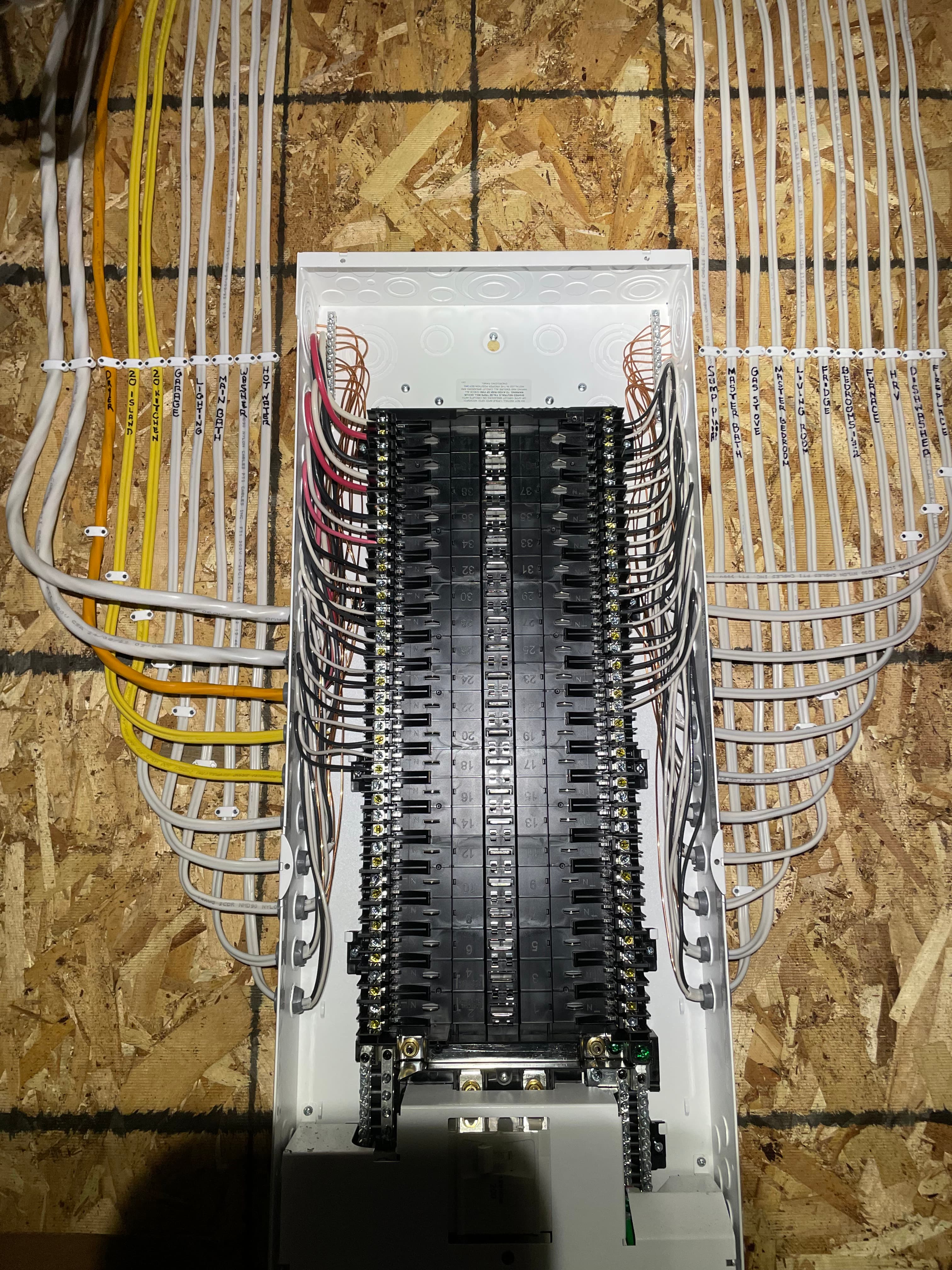 Commercial branch circuits panel installed by Mikaly Electric for a Cambridge area property