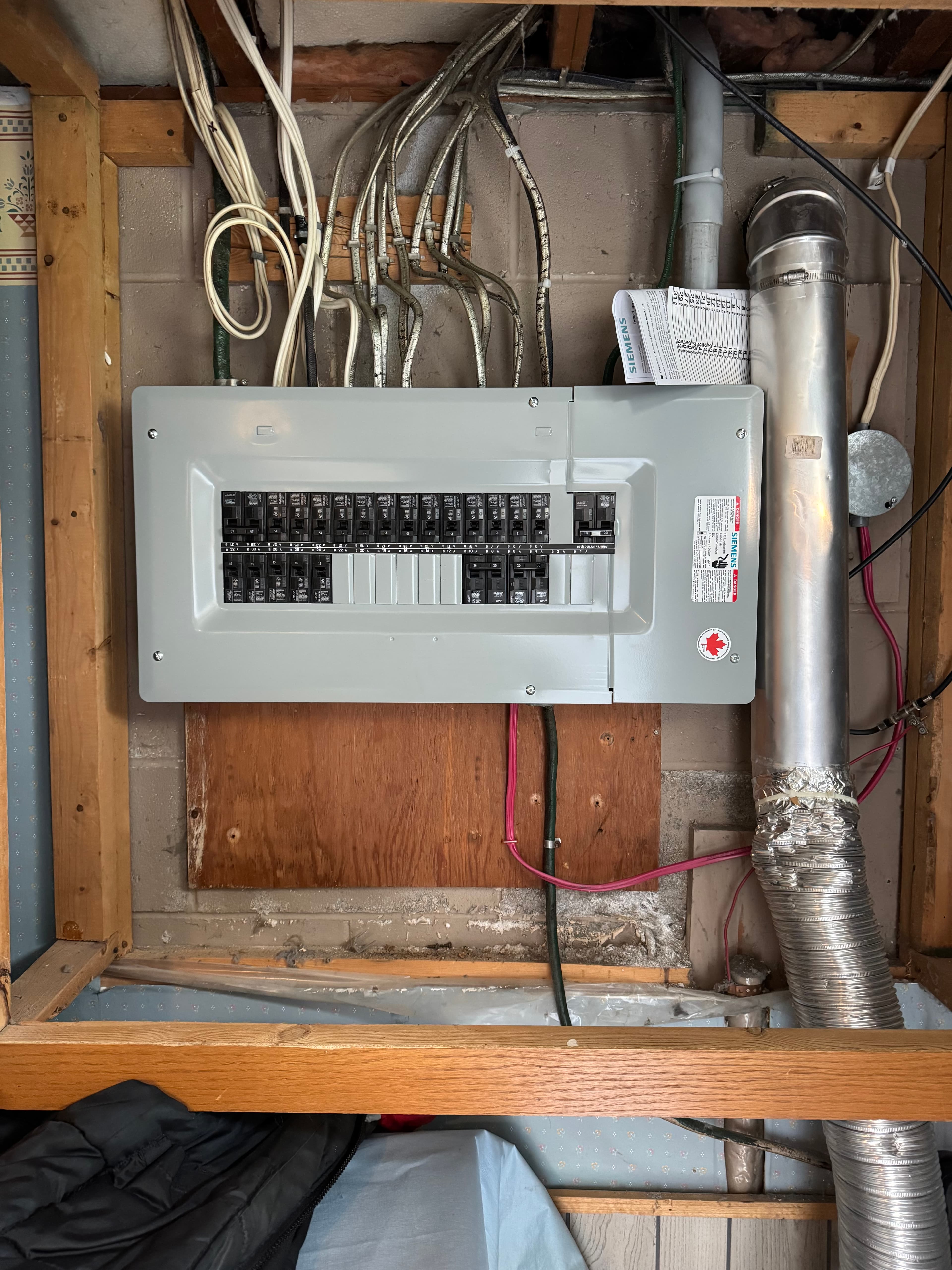 Residential electrical panel upgrade completed by Mikaly Electric near Brantford